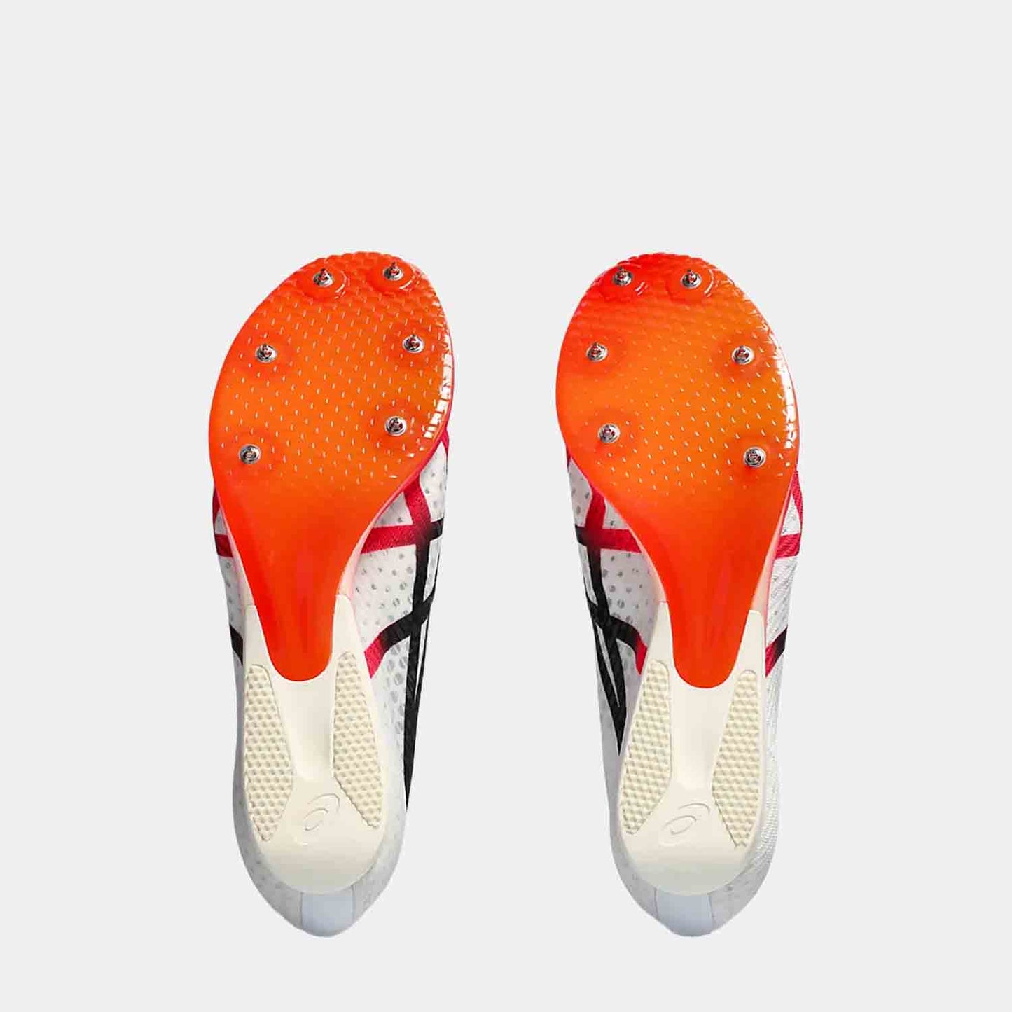 Bottom view of Asics Metaspeed Middle Distance Spikes.