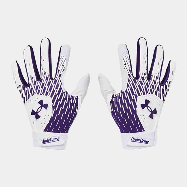 Front view of the Kids' Under Armour Clean Up Batting Gloves.