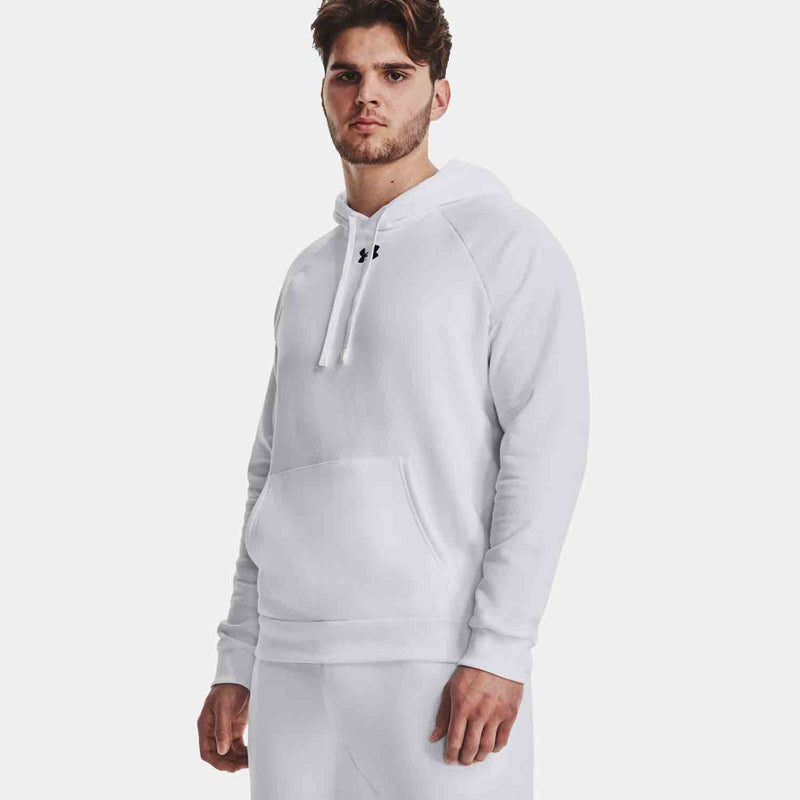Front view of the Men's Under Armour Rival Fleece Hoodie.