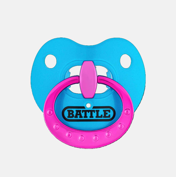 Binky Chrome Oxygen Football Mouthguard, Baby Blue/Pink - SV SPORTS
