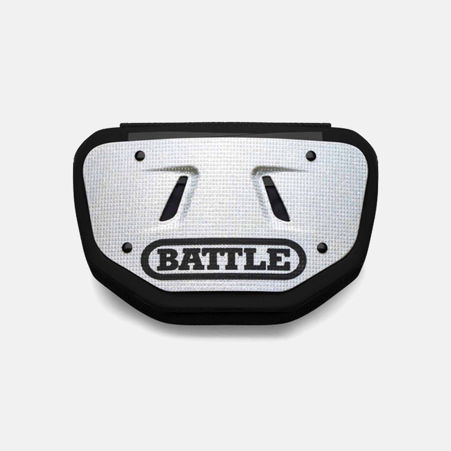 Adult "Diamond" Chrome Football Back Plate, White - SV SPORTS