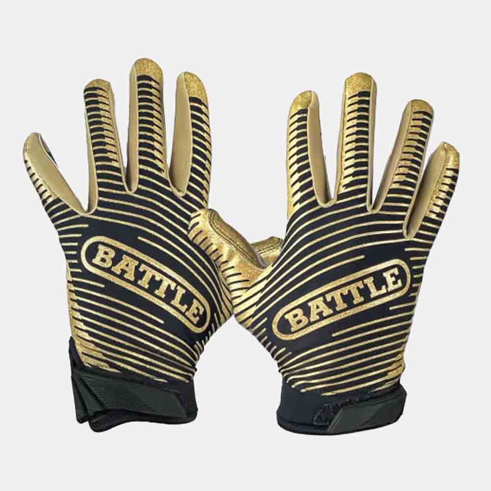 Rear view of the Battle Youth "USA Glitter" Doom Receiver Football Gloves.
