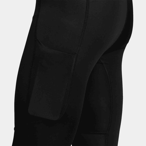 Side view of the Men's Nike Dri-FIT 3/4-Length Fitness Tights.