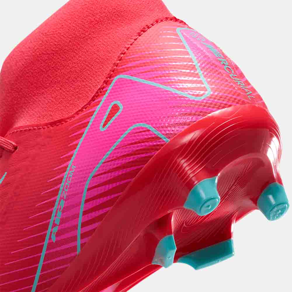 Up close, rear view of the Nike Mercurial Superfly 10 Academy Soccer Cleats.