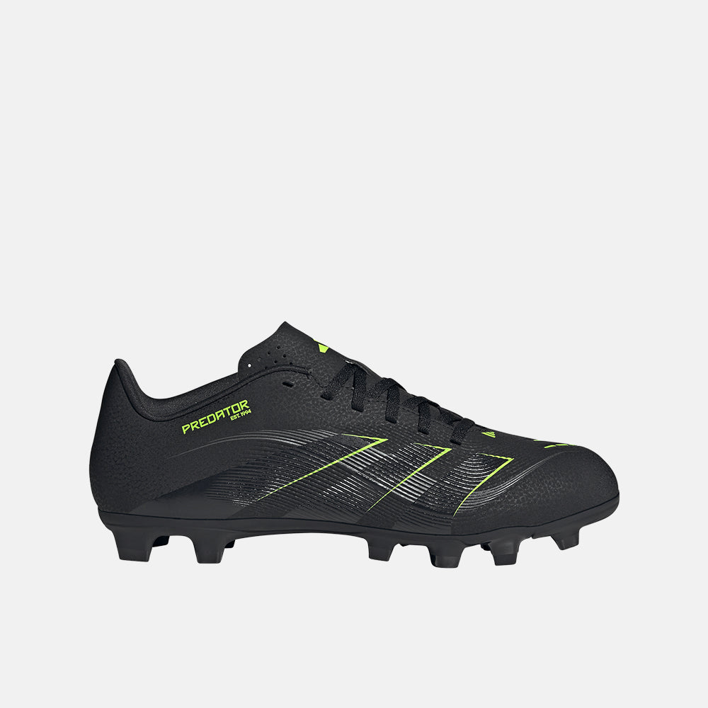 adidas Predator Club FG/MG Soccer Cleats Black/Carbon/Lemon / 10.5