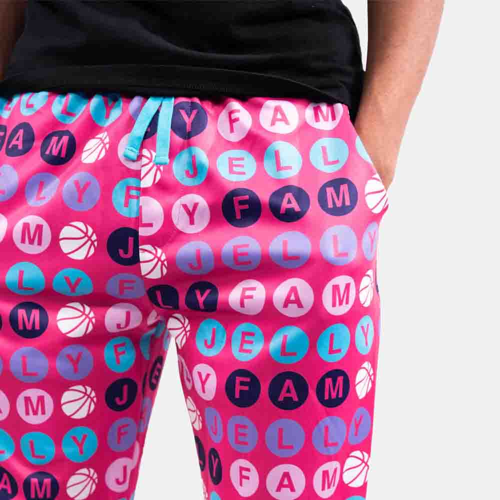 Up close view of the Overtime Kids' Jelly Fam Pajama Pants.