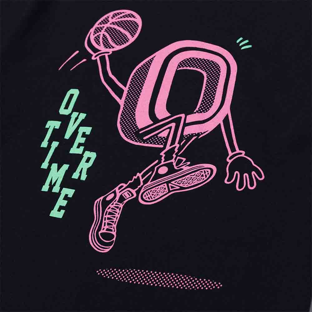 Up close, front view of the Overtime Dunk Man Tee.