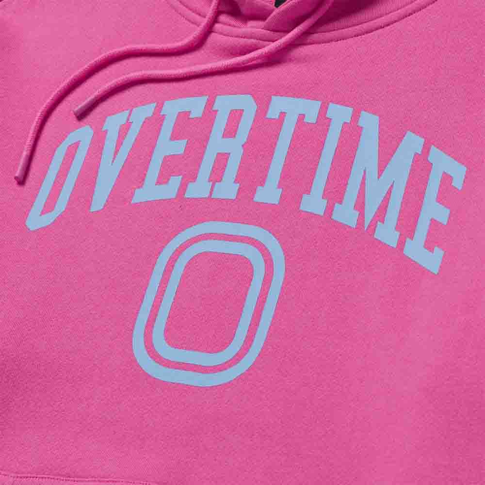 Up close, front view of the Overtime Varsity Hoodie.