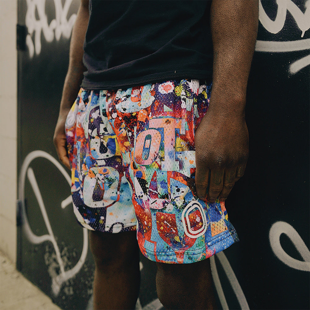 Kids' Vandal Paint Mesh Shorts