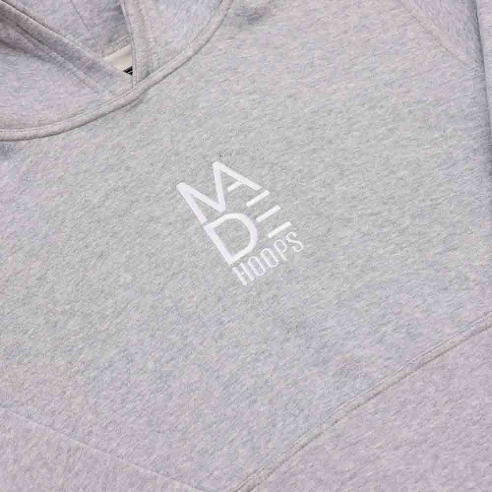 Up close view of the Kids' Essential Embroidered Logo Hoodie.