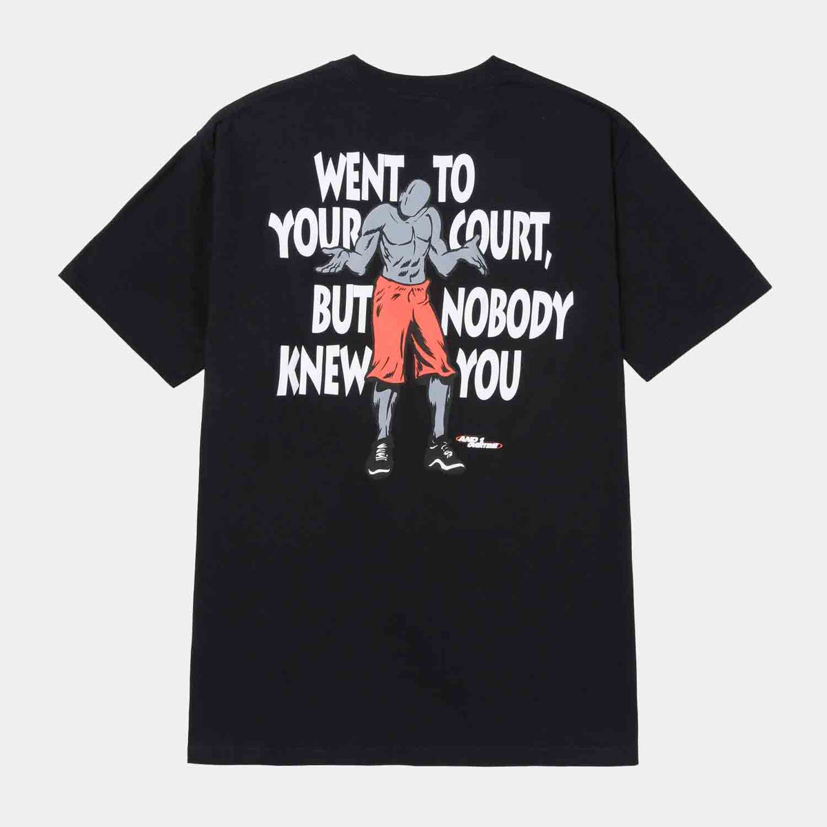 Rear view of Men's OT X AND1 Court Tee.