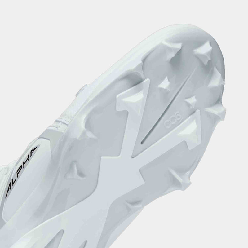 Up close, bottom view of the Men's Nike Alpha Menace Pro 3 Football Cleats.