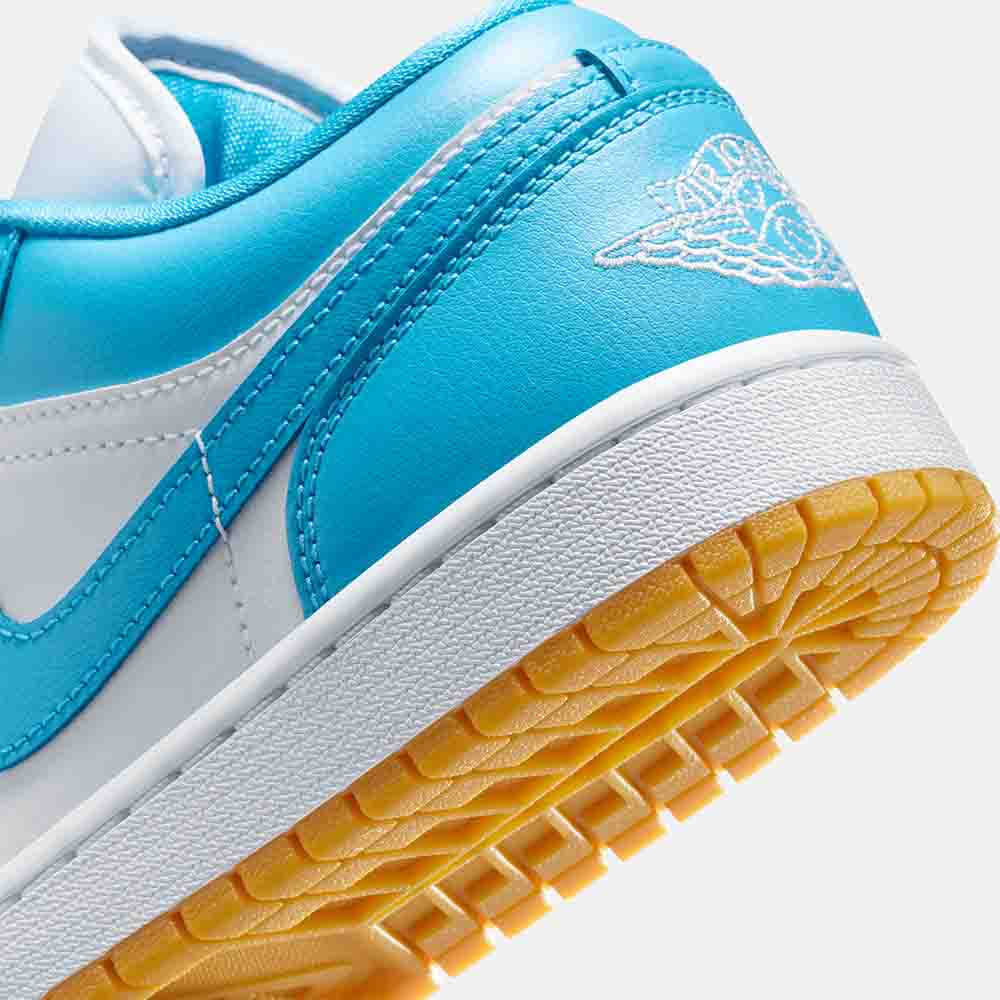 Up close, rear view of the Women's Jordan 1 Low.