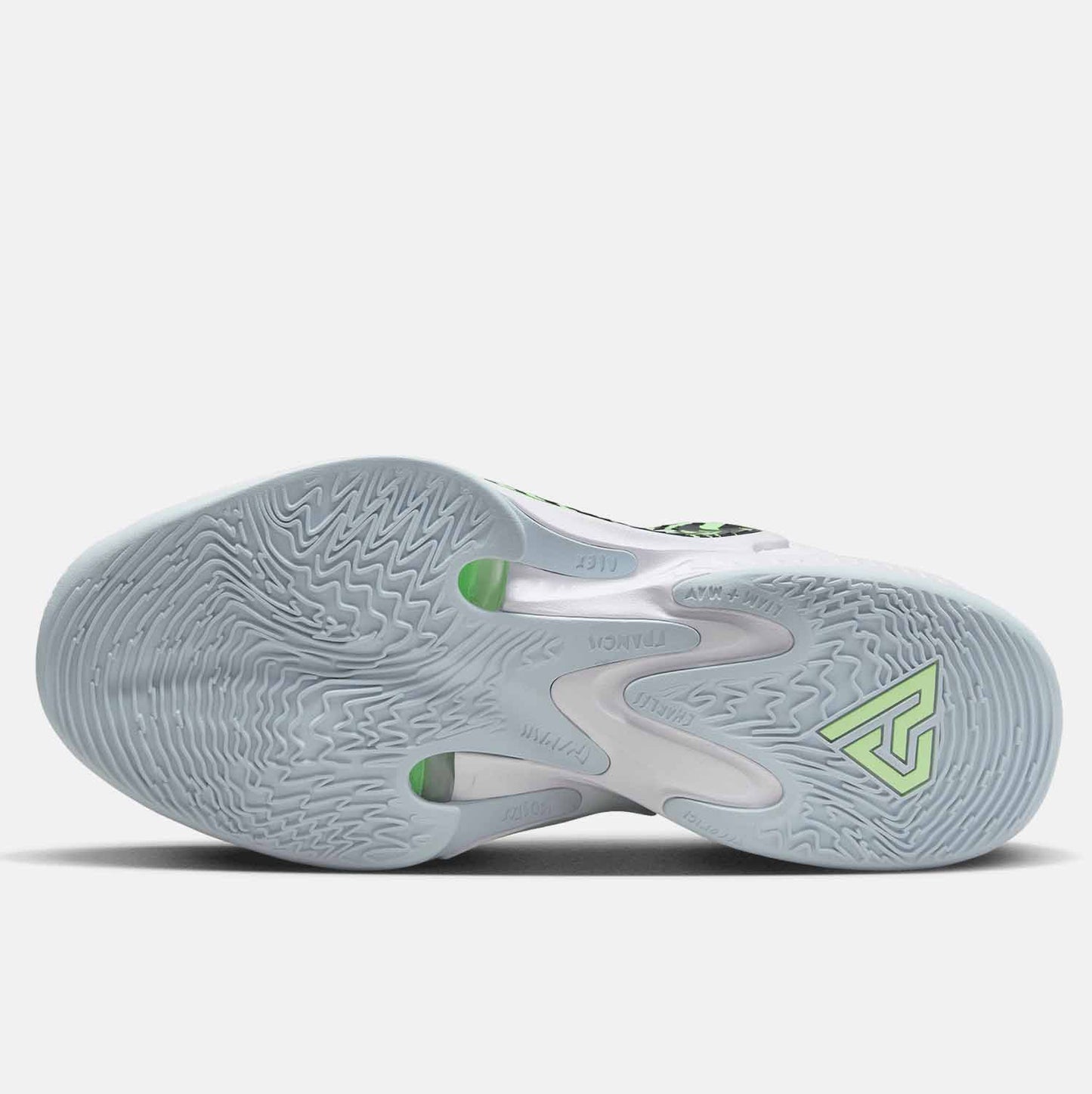 Bottom view of Men's Nike Zoom Freak 4 Greek Coastline Basketball Shoes.