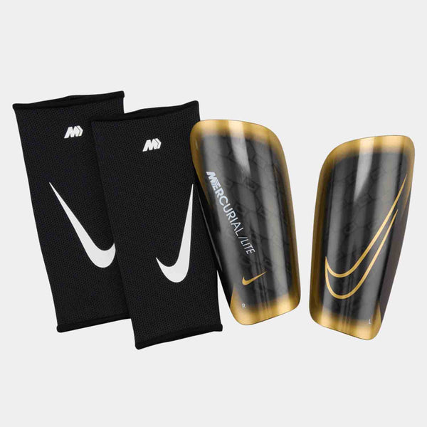 Front view of the Nike Mercurial Lite Soccer Shin Guards.