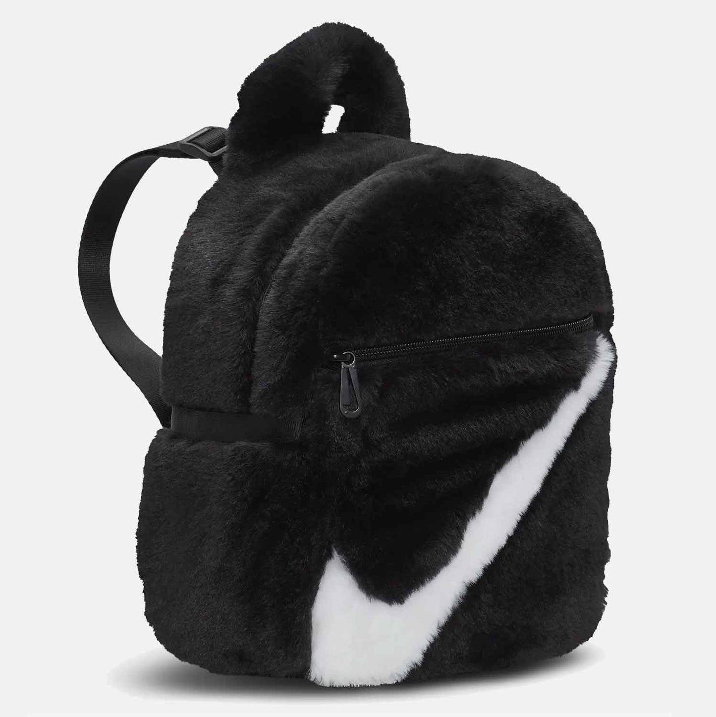 Front view of the Nike Sportswear Futura 365 Faux Fur Mini Backpack.