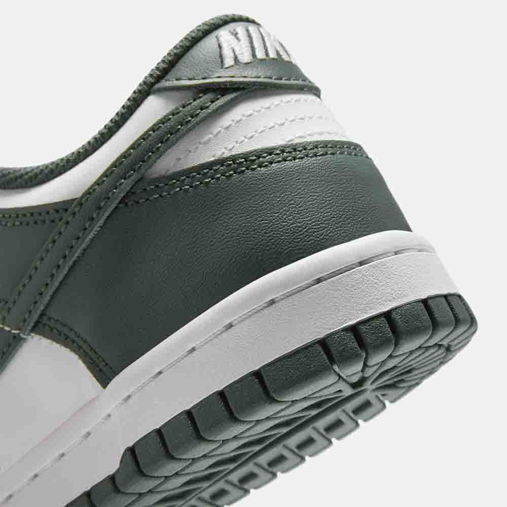 Up close, rear view of the Nike Kids' Dunk Low.