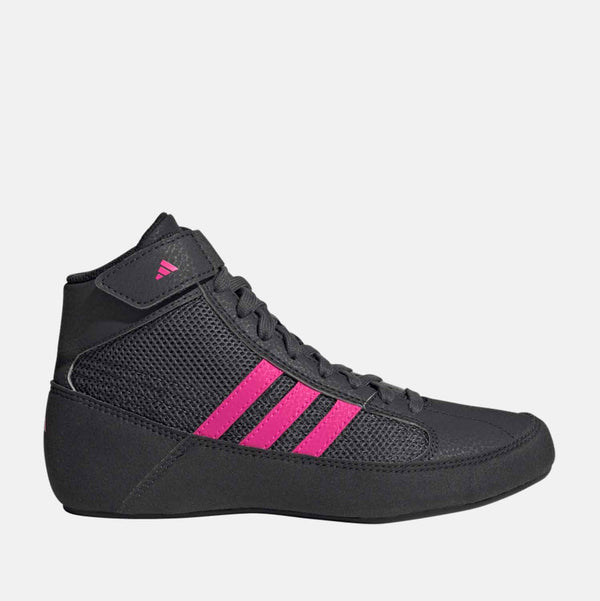 Side view of Adidas Youth HVC 2 Wrestling Shoes.