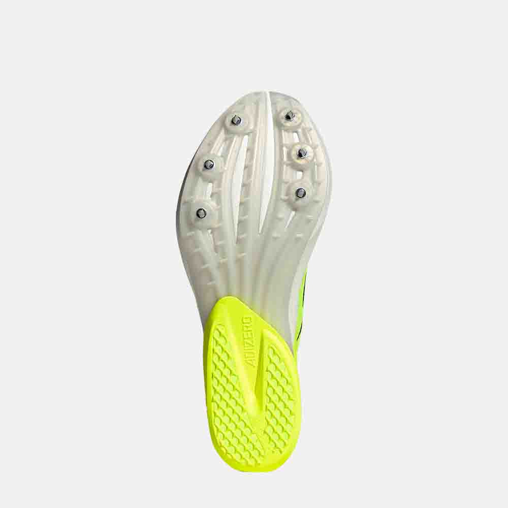 Bottom view of the Adidas Adizero Avanti Running Spikes.