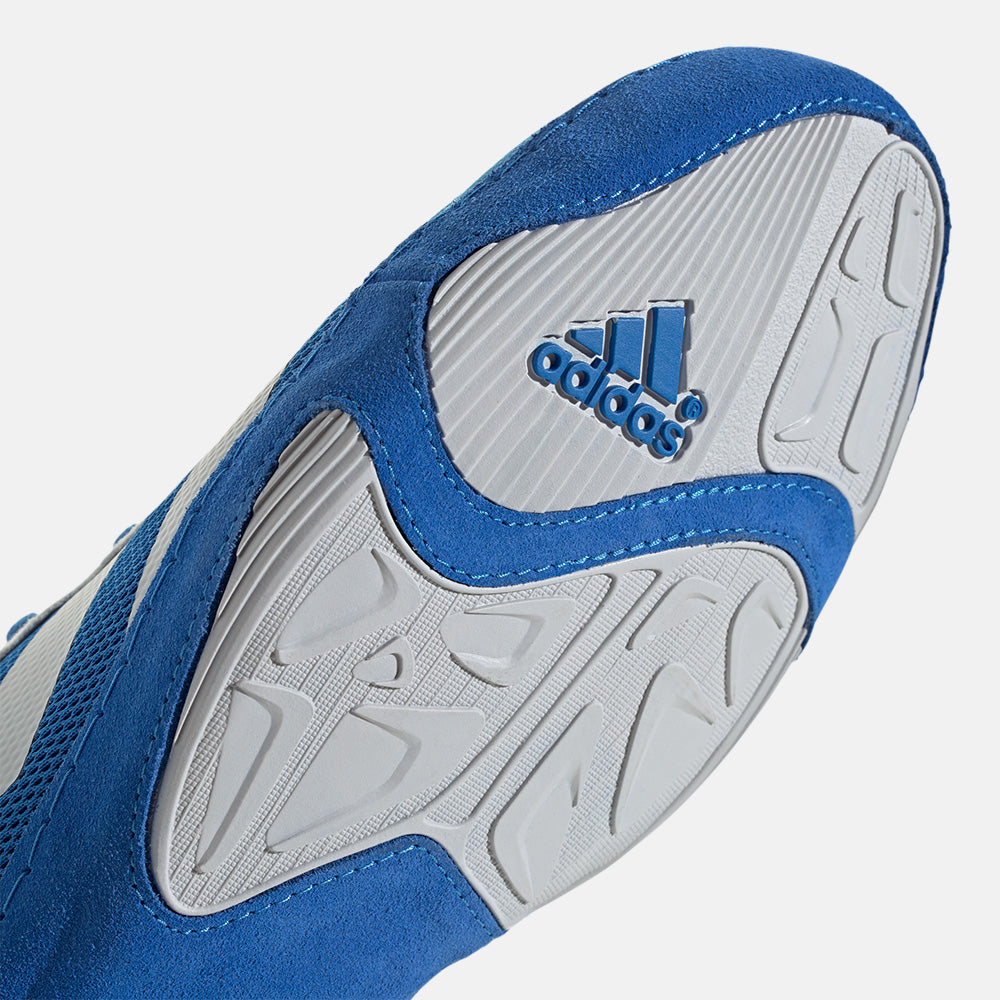 Bottom view of the Adidas Adizero Mat Wizard 6 Wrestling Shoes.