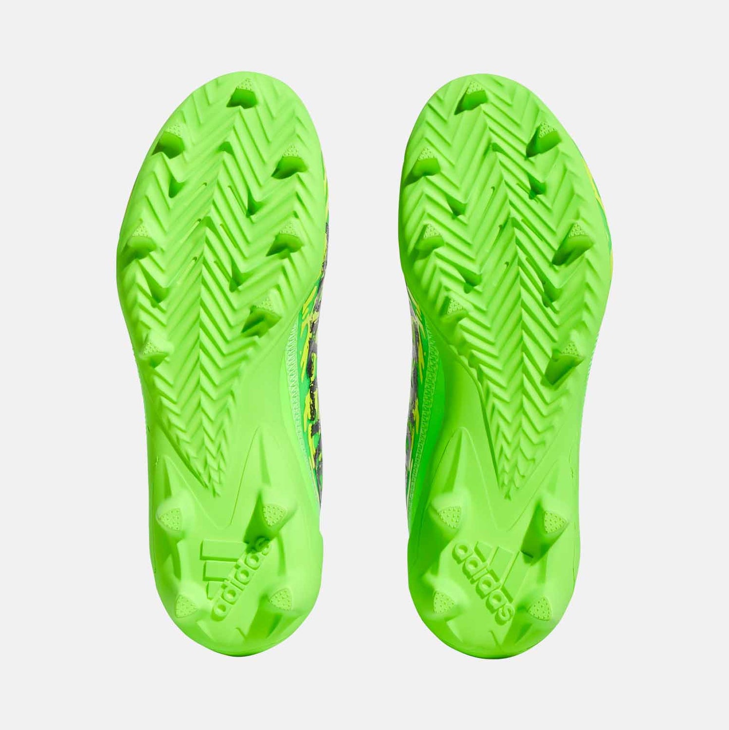 Bottom view of Adidas Adizero 12.0 Poison Football Cleats.