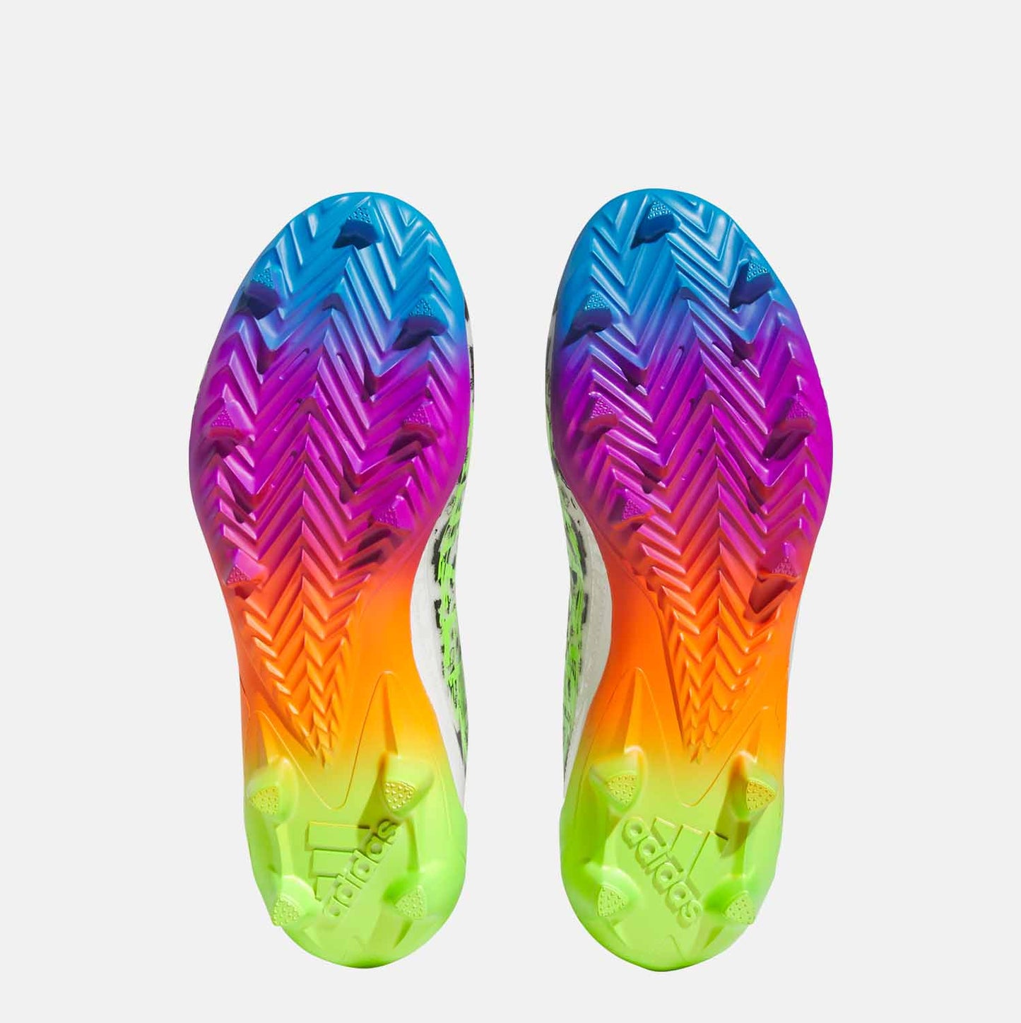Bottom view of Adidas Adizero 12.0 Mismatch Football Cleats.