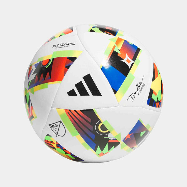 Front view of the Adidas MLS Training Soccer Ball.
