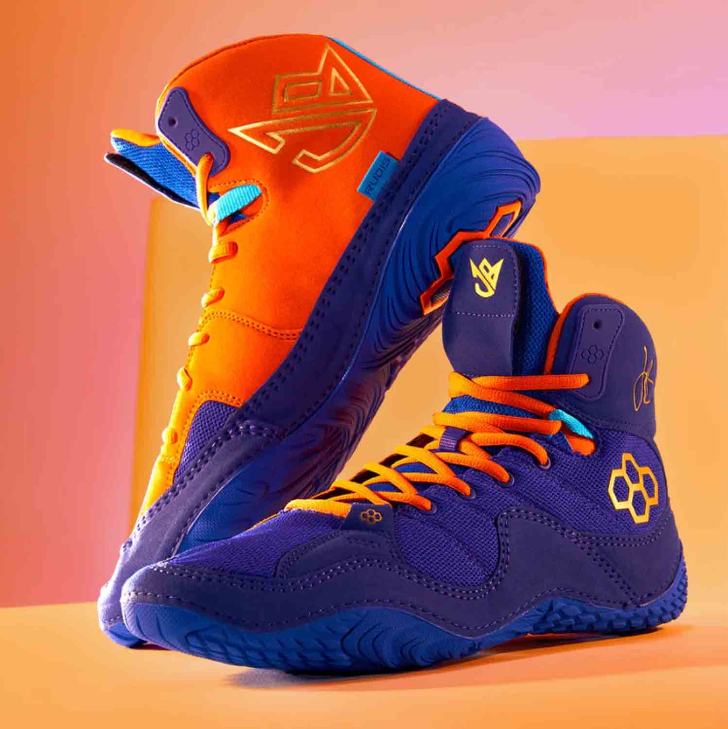 Full view of Rudis JB1 Adult World Wide Wrestling Shoes.