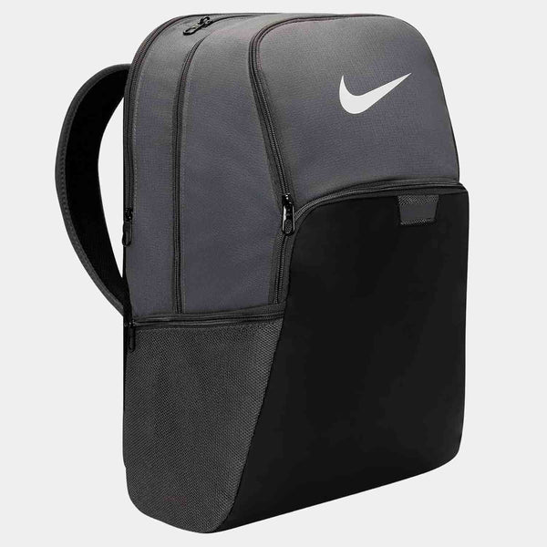 Front/side view of the Nike Brasilia Training Backpack.
