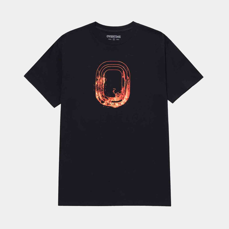 Front view of Overtime Orange Flame Tee.