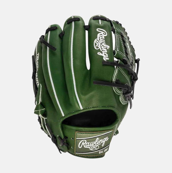 Rear view of PRO205-30MG Heart of the Hide Military Green 11.75 Glove.
