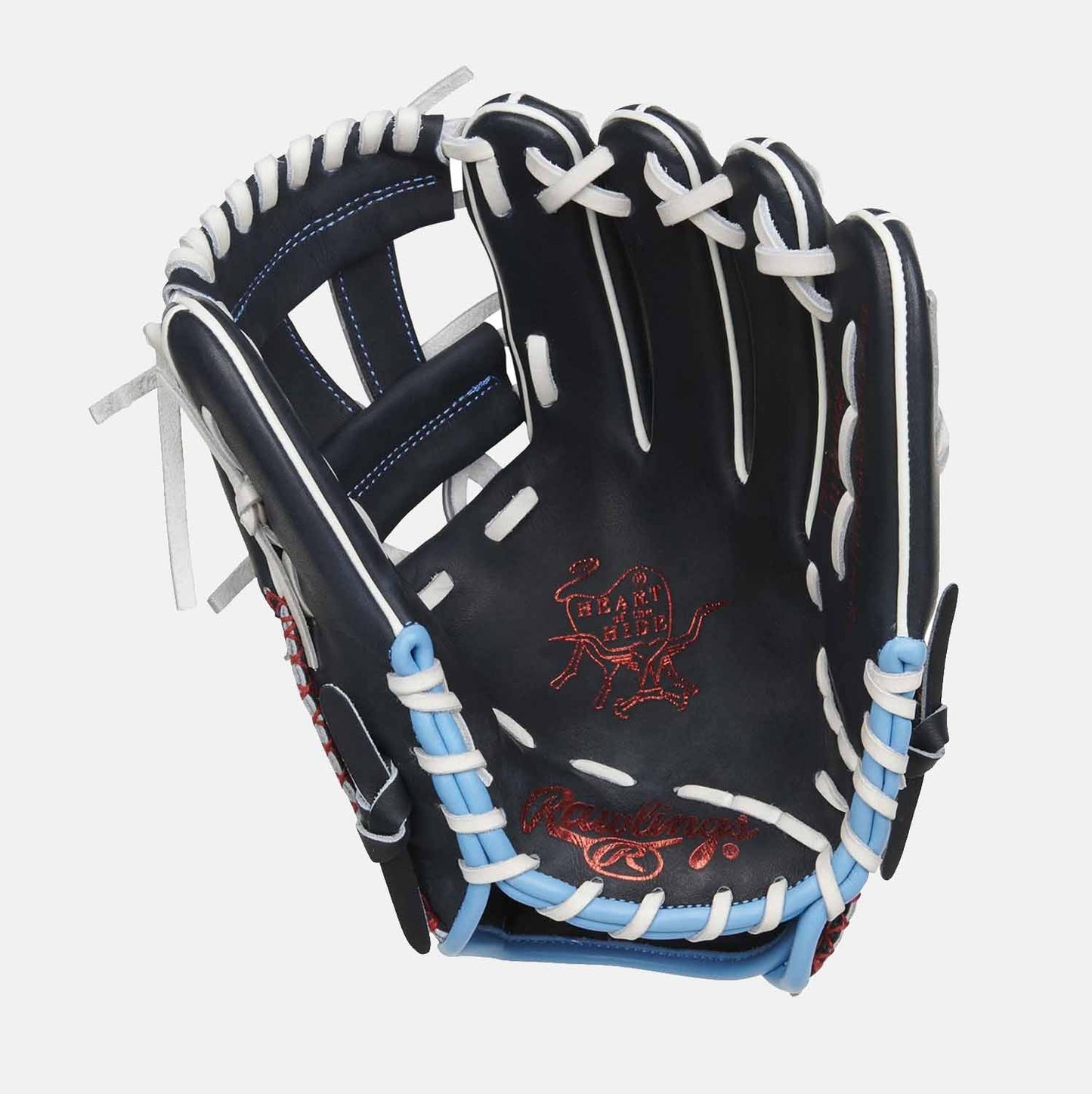 Front palm view of PRONP4-7N 11.5 Heart of the Hide Gold Glove.