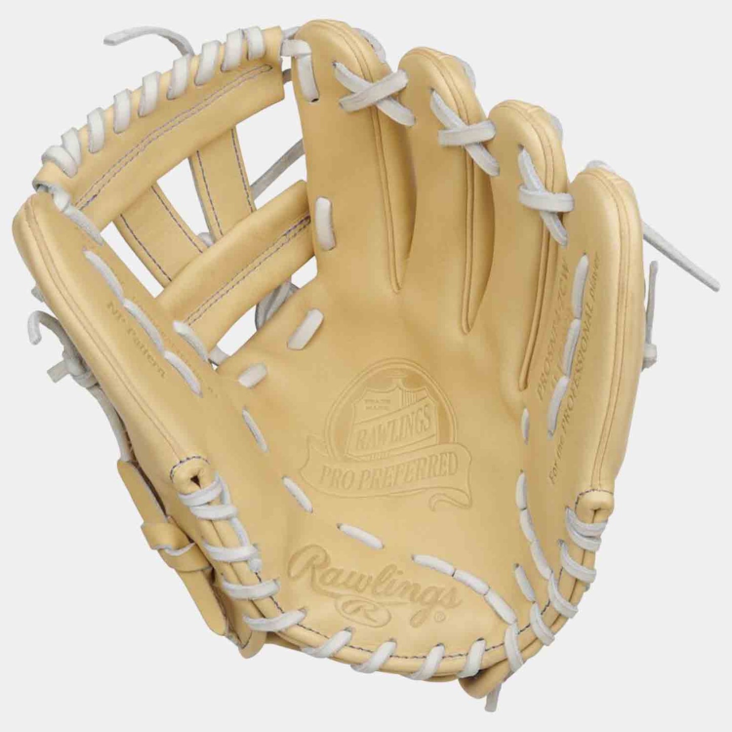 Front palm view of Rawlings Pro Preferred 11.5" Infield Glove.