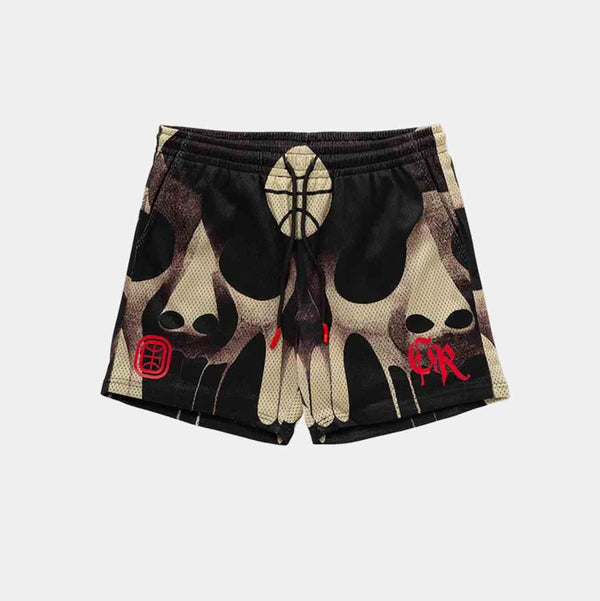 Front view of Overtime Scary Hours Shorts.