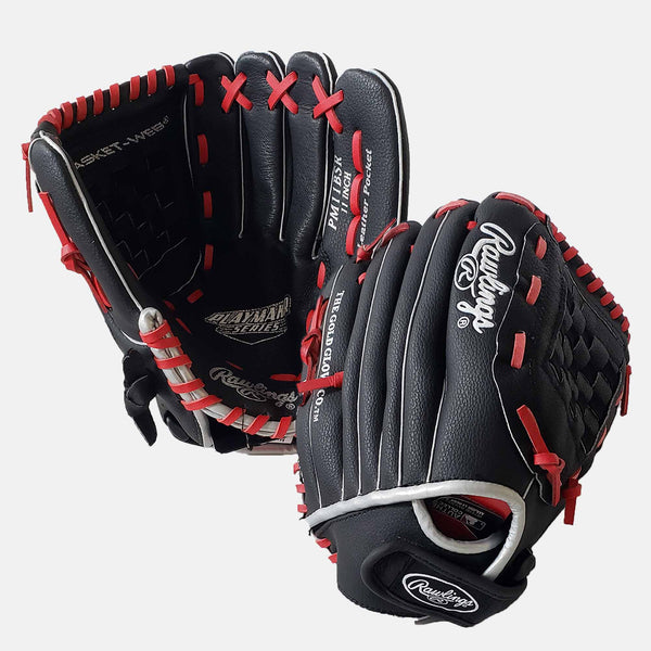Front palm and rear view of Rawlings 11" Right Throw Glove.