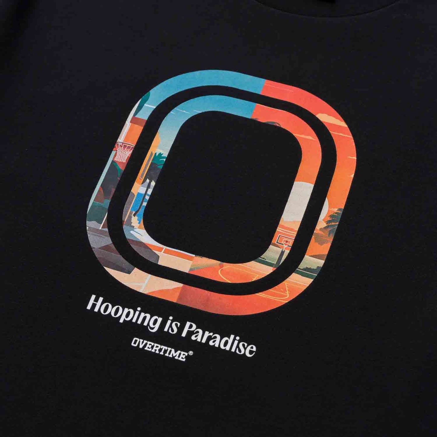 Up close view of graphic on Overtime Kids' H24 Tee.