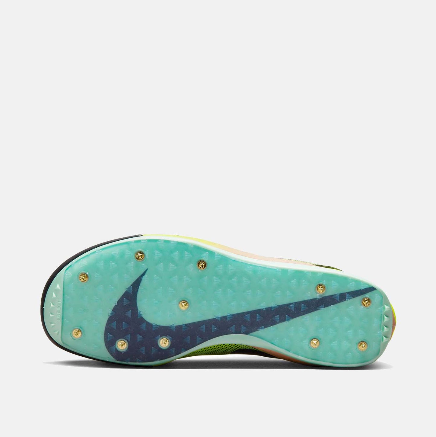 Bottom view of Nike Zoom Javelin Elite 3 Throwing Spikes.