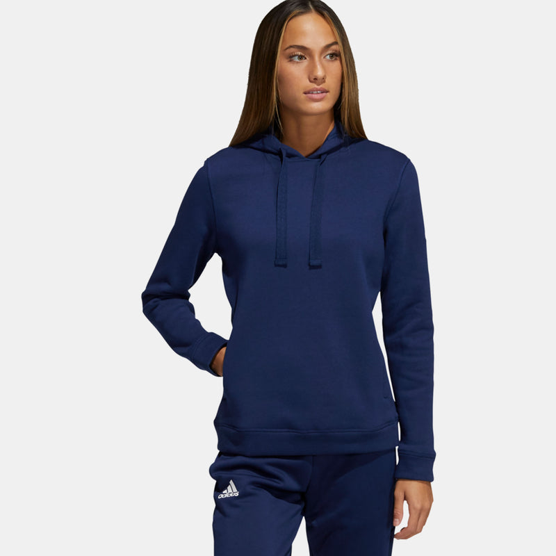 Women's Adidas Fleece Hoodie - Navy/White - SV SPORTS