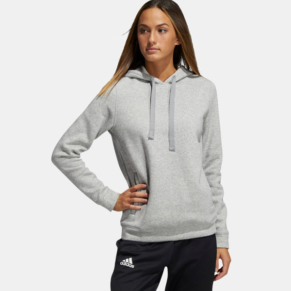 Women's Adidas Fleece Hoodie - Grey/White - SV SPORTS