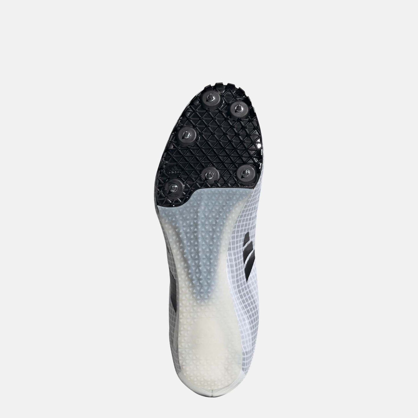 Bottom view of Adidas Sprint Spikes.