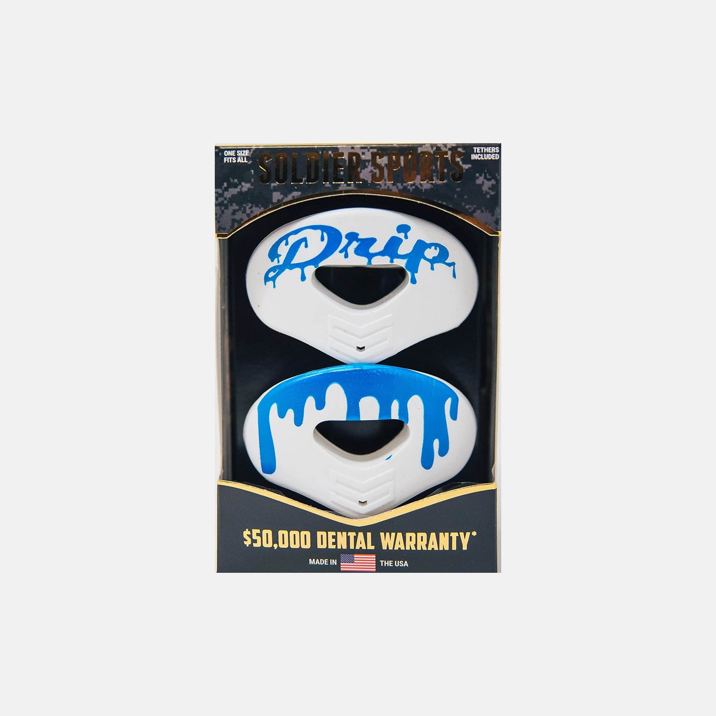 Two-Pack Lip Protector Mouthguard, Blue Drip - SV SPORTS