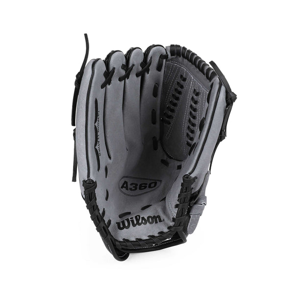 Front palm view of Wilson A360 All Positions Slow Pitch 13" Glove.