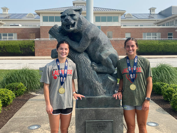 Lacrosse state champs and All-Americans Gabbi Koury and Alexa Vogelman
