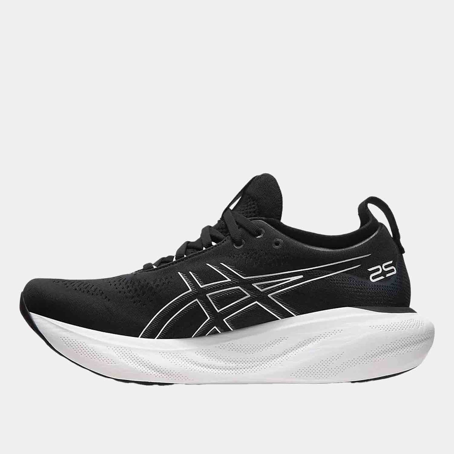Side medial view of the Men's Asics Gel-Nimbus 25 Running Shoes.