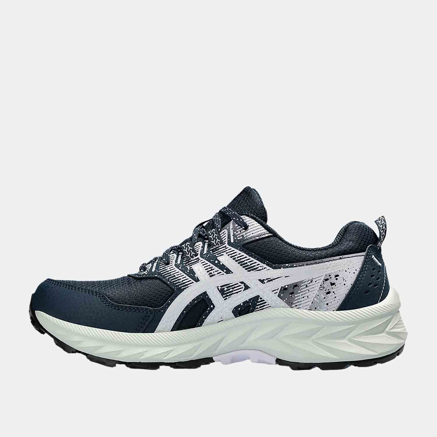 Side medial view of Women's Asics Gel-Venture 9 Trail Running Shoes.