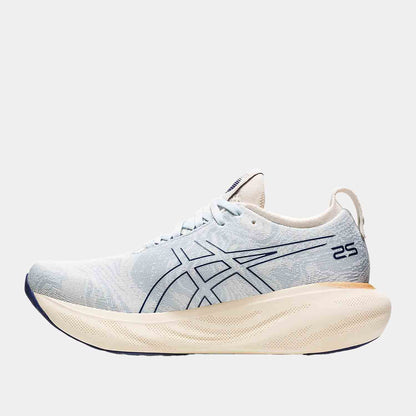 Side medial view of Women's Asics Gel-Nimbus 25 Running Shoes.