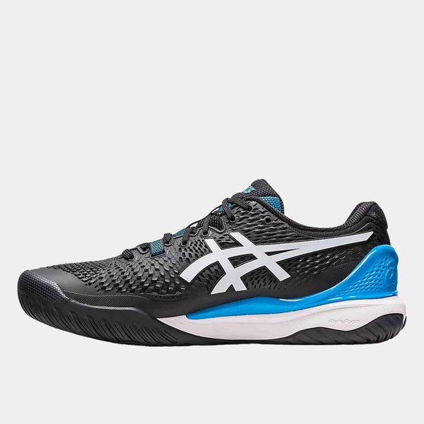 Side medial view of the Men's Asics Gel-Resolution 9 Tennis Shoes.