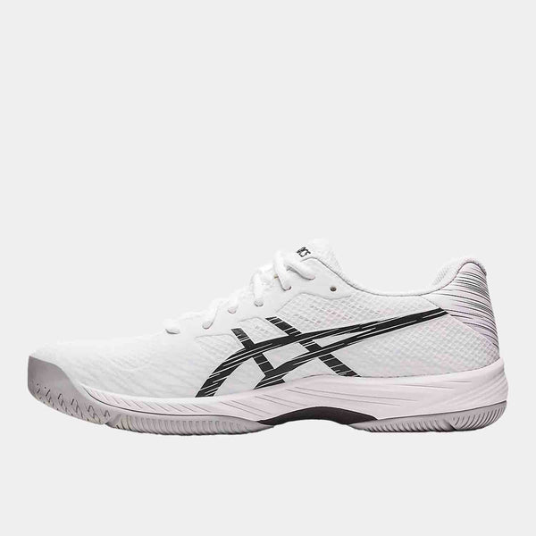 Side medial view of the Men's Asics Gel-Game 9 Tennis Shoes.