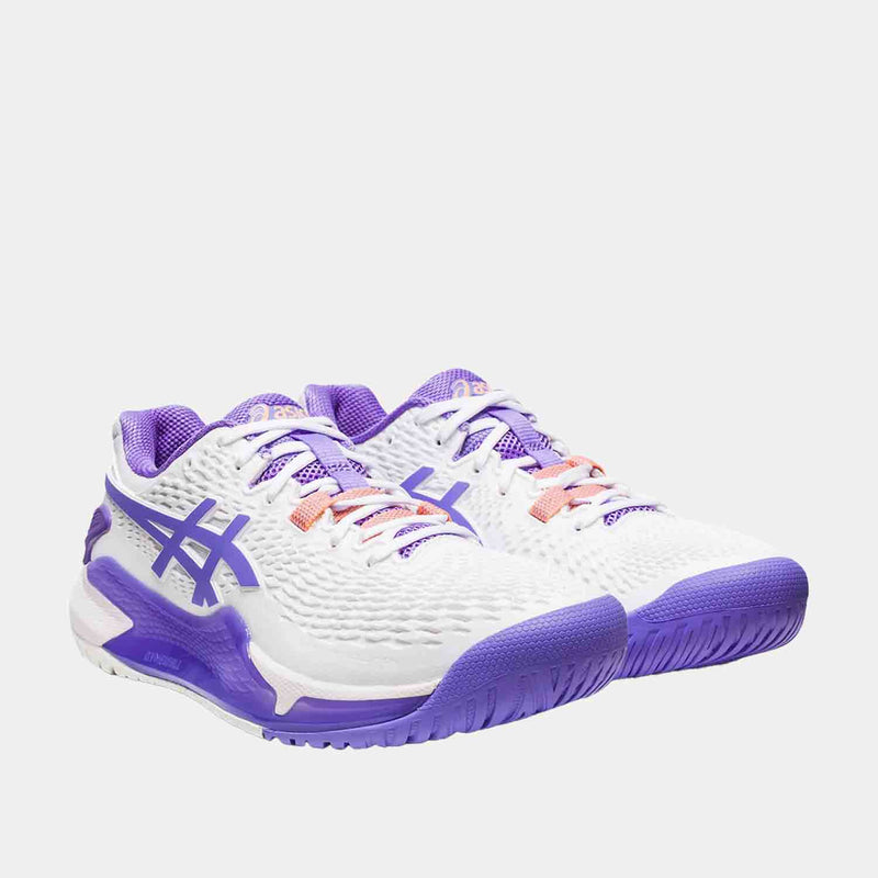 Front view of the Asics Women's Gel-Resolution 9 Tennis Shoes.