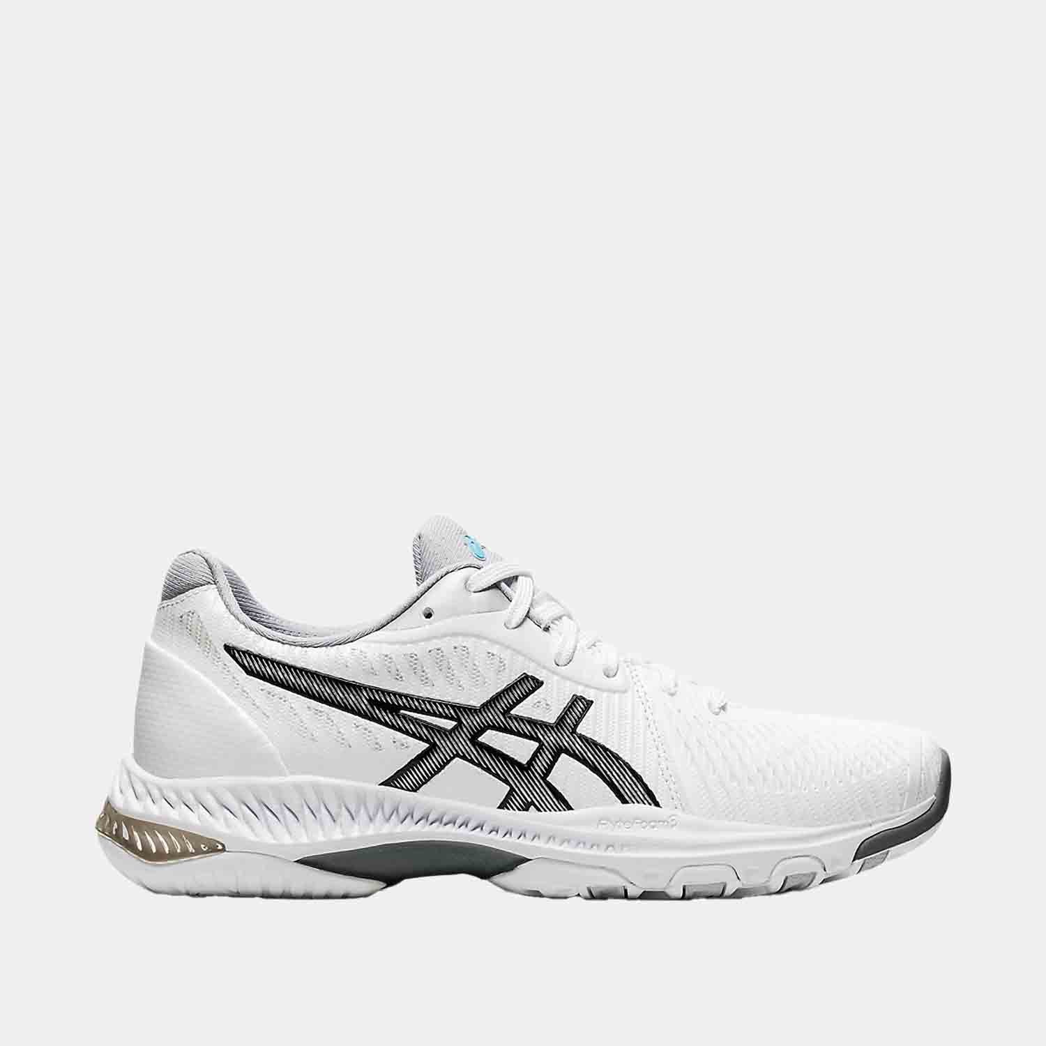 Side view of Women's Asics Netburner Ballistic FF 2.